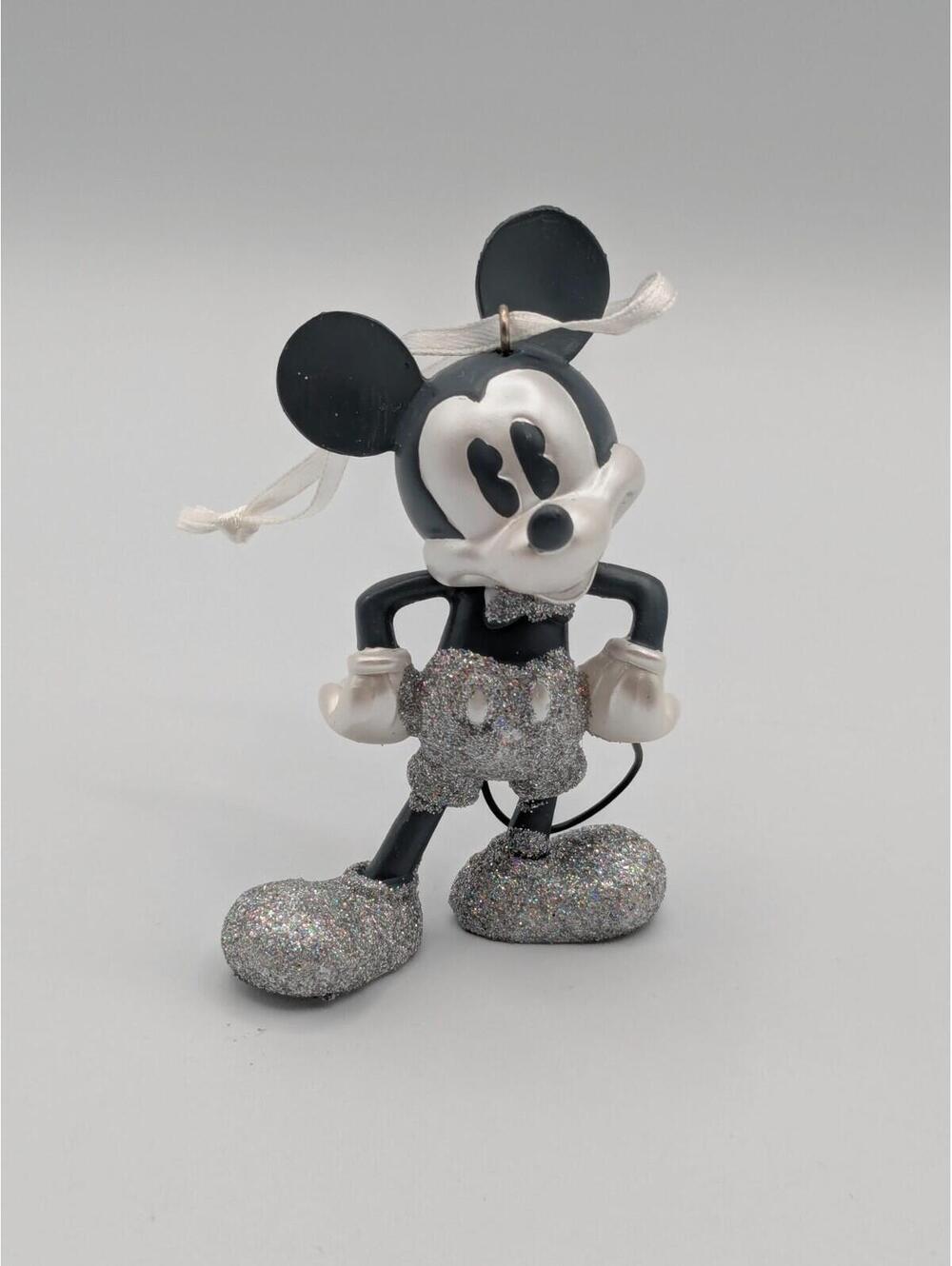 Hallmark Mickey Mouse Disney 100 Years Silver Edition Christmas Ornament
